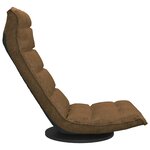 vidaXL Chaise de sol pivotante Marron Tissu