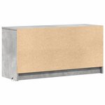 vidaXL Meuble TV avec LED gris béton 100x34x50 cm bois d'ingénierie