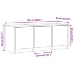 vidaXL Meuble TV avec LED chêne marron 97x34x40 cm bois d'ingénierie