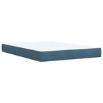 vidaXL Sommier à lattes de lit et matelas bleu 140x190 cm velours
