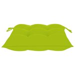 vidaXL Chaises de jardin avec coussins vert vif lot de 8 Teck massif