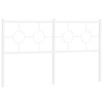 vidaXL Tête de lit métal blanc 150 cm