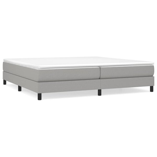 vidaXL Cadre de lit sans matelas gris clair 200x200 cm tissu