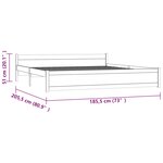 vidaXL Cadre de lit bois massif 180x200 cm super king