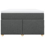 vidaXL Sommier à lattes de lit avec matelas Gris foncé 120x200cm Tissu