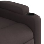 vidaXL Fauteuil inclinable marron foncé tissu