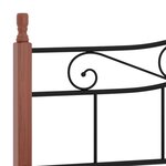 vidaXL Cadre de lit sans matelas noir métal bois chêne 200x200 cm