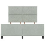 vidaXL Cadre de Lit Gris Clair 140x190 cm Velours