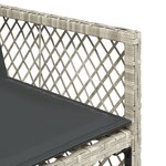 vidaXL Ensemble à manger de jardin et coussins 5 Pièces gris clair rotin