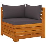 Salon de jardin meuble d'extérieur ensemble de mobilier 4 pièces avec coussins bois d'acacia solide 02_0016093