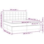 vidaXL Sommier à lattes de lit matelas et LED Noir 200x200 cm Velours