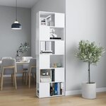 vidaXL Bibliothèque/Séparateur de pièce Blanc 60x24x186 cm