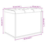 vidaXL Banc de rangement chêne marron 62x42x45 cm bois d'ingénierie