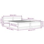 vidaXL Cadre de lit sans matelas avec tiroirs 140x200 cm