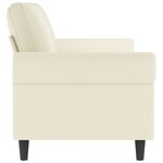 vidaXL Canapé à 3 places Crème 180 cm Velours