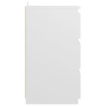 vidaXL Table de chevet Blanc 40x35x62 5 cm Aggloméré