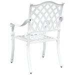 Chaises de jardin vidaXL 2 Pièces en aluminium moulé  blanches