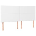 vidaXL Têtes de lit 4 Pièces Blanc 90x5x78/88 cm Similicuir