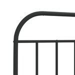 vidaXL Cadre de lit métal sans matelas avec tête de lit noir 90x200 cm