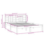 vidaXL Cadre de lit sans matelas noir 140x190 cm bois massif