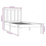 vidaXL Cadre de lit sans matelas bois de pin massif 90x190 cm