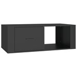 vidaXL Table basse Noir 100x50 5x35 cm Bois d'ingénierie