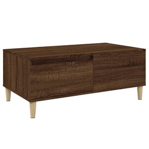 vidaXL Table basse Chêne marron 90x50x36 5 cm Bois d'ingénierie