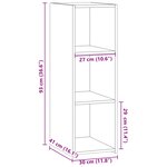 vidaXL Buffet chêne sonoma 30x41x93 cm bois d'ingénierie