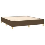 vidaXL Sommier à lattes de lit matelas et LED Marron foncé 160x200 cm