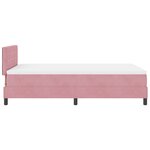 Lit à ressorts vidaXL avec matelas rose 120x200 cm en velours