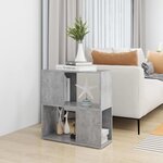 vidaXL Bibliothèque Gris béton 60x24x63 cm Aggloméré