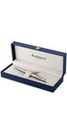 Waterman hemisphere essentiel stylo bille  acier mat  recharge bleue pointe moyenne  coffret cadeau