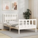 vidaXL Cadre de lit sans matelas blanc 100x200 cm bois de pin massif