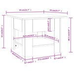 vidaXL Table basse blanc 55x55x42 cm bois d'ingénierie