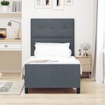 vidaXL Cadre de Lit Gris Foncé 90x190 cm Velours