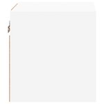 vidaXL Meubles TV muraux avec lumières LED 2 Pièces blanc 30x28 5x30 cm