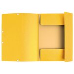 Lot De 3 Chemises À Élastiques 3 Rabats Carte Lustrée 400g/m2 - A4 - Soleil - X 17 - Exacompta