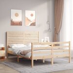 vidaXL Cadre de lit sans matelas 120x200 cm bois massif