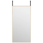vidaXL Miroir de porte Doré 40x80 cm Verre et aluminium