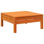 vidaXL Canapé de jardin 2 places repose-pied cire marron bois massif