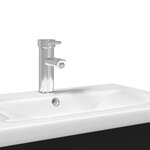 vidaXL Armoire lavabo de salle de bain avec bassin intégré noir