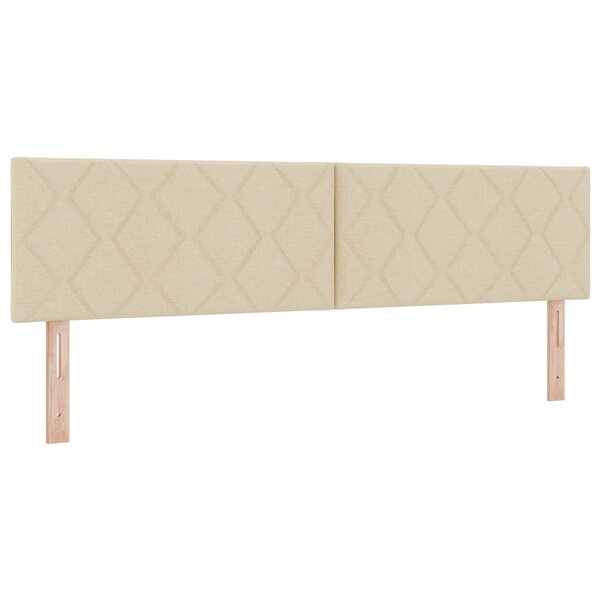 vidaXL Tête de Lit Design Blocs de Diamant Crème 180 cm Tissu