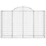vidaXL Paniers à gabions arqués 11 Pièces 200x50x120/140 cm Fer galvanisé
