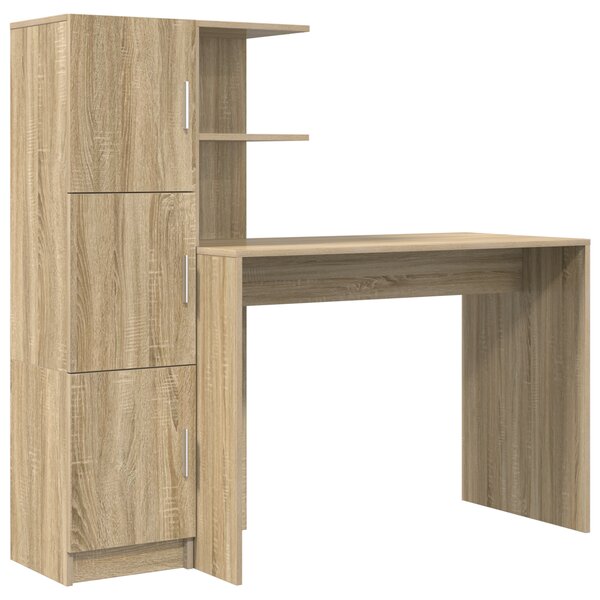 vidaXL Bureau avec rangement en chêne Sonoma