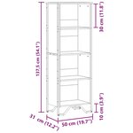 vidaXL Bibliothèque noir 50x31x137 5 cm bois d'ingénierie