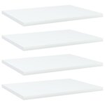vidaXL Panneaux de bibliothèque 4 Pièces blanc bois d’ingénierie
