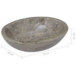 vidaXL Lavabo Gris 53x40x15 cm Marbre