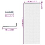 vidaXL Moustiquaire de porte à chaîne 80x212 cm aluminium