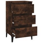 vidaXL Table de chevet chêne fumé 40x35x70 cm bois d'ingénierie