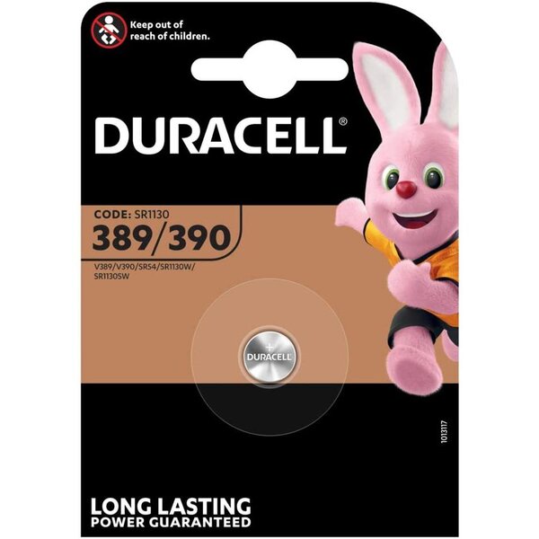 pile oxyde argent 'Watch' SR54 389/390  1 5 Volt DURACELL